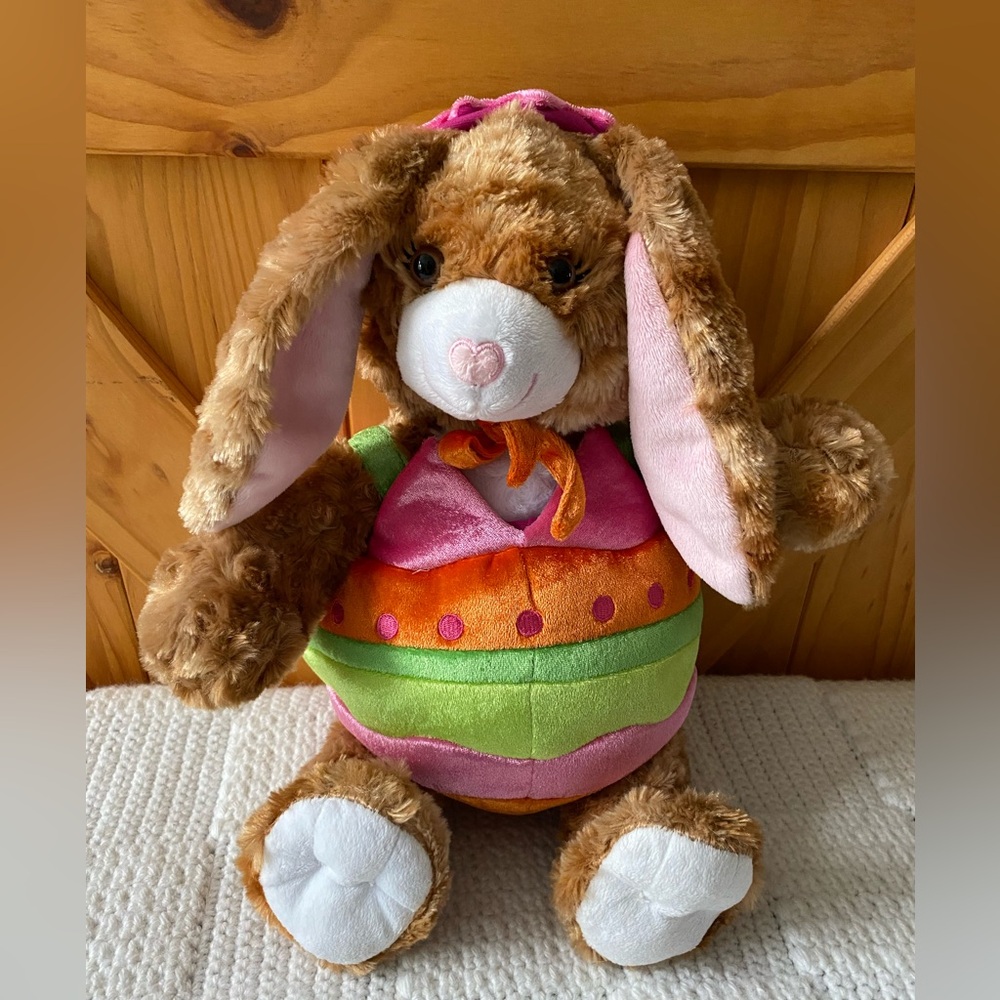 Build A Bear Brown Easter Rabbit with Egg Costume